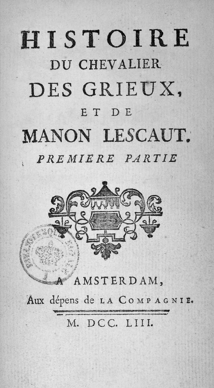 Manon Lescaut - abbé Prévost
